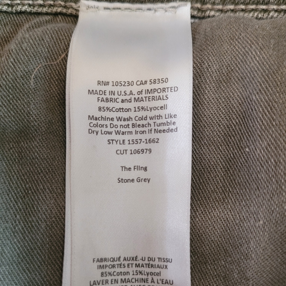 Current/Elliott The Fling boyfriend jeans in Stone Grey size 24​ - Picture 11 of 11